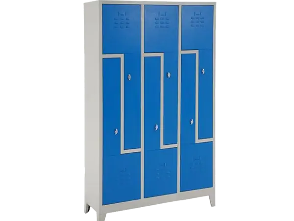 3'lü Yarım 6 Kapılı Soyunma Dolabı